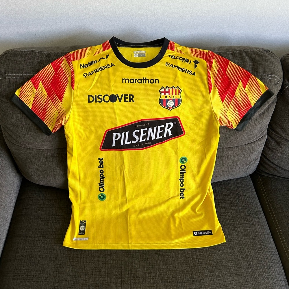 Marathon Authentic Barcelona SC Guayaquil Ecuador Soccer 2024 Jersey Men's Sz: M